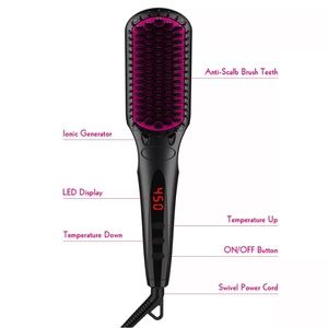 MiroPure Black and Pink Hair Straightening brush